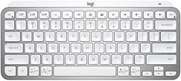 Logitech MX Keys Mini Minimalist Wireless Illuminated Keyboard, Pale Gray