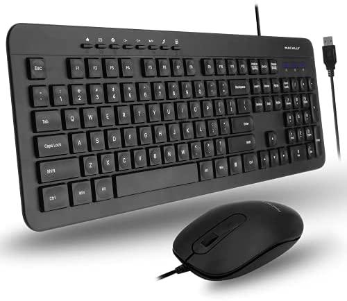 Macally USB Wired Keyboard and Mouse Combo