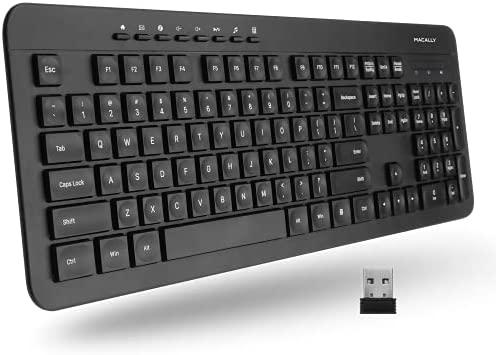 Macally 2.4G Wireless Keyboard for Laptop or PC Desktop