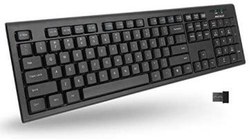 Macally 2.4G Wireless Keyboard for Laptop or Desktop – Black