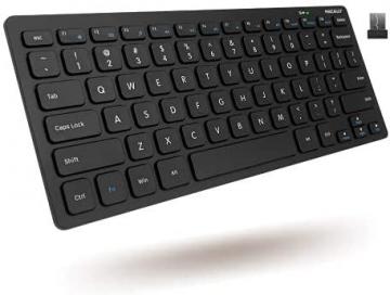 Macally 2.4G Small Wireless Keyboard - Ergonomic & Comfortable Computer Keyboard