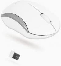 Macally Wireless Mouse for Laptop or Desktop - White