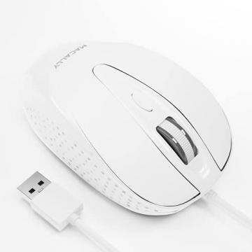 Macally USB Wired Mouse with 3 Button, Scroll Wheel, & 5 Foot Long Cord