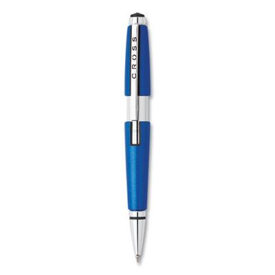Cross Edge Retractable Gel Pen Gift Box, Medium 0.7mm, Black Ink, Blue Barrel