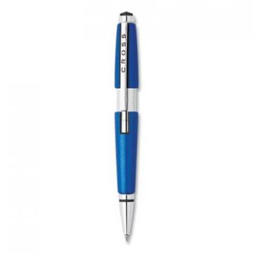 Cross Edge Retractable Gel Pen Gift Box, Medium 0.7mm, Black Ink, Blue Barrel