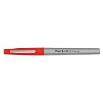 Paper Mate Flair Felt Tip Stick Porous Point Marker Pen, 0.4mm, Red Ink/Barrel, Dozen