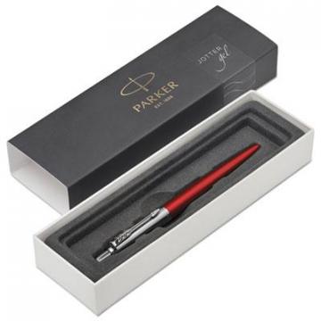 Parker Jotter Retractable Gel Pen Gift Box, Medium 0.7mm, Black Ink, Red Barrel