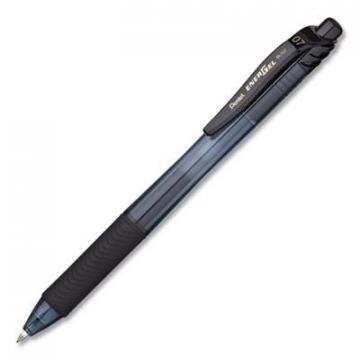 Pentel EnerGel-X Retractable Gel Pen, Medium 0.7 mm, Black Ink/Barrel, 5/Pack