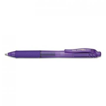 Pentel EnerGel-X Retractable Gel Pen, Medium 0.7 mm, Violet Ink/Barrel