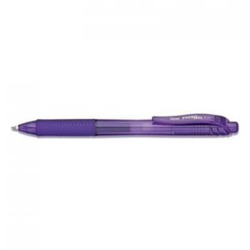 Pentel EnerGel-X Gel Pen, Retractable, Medium 0.7 mm, Violet Ink, Violet Barrel