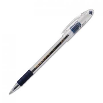 Pentel R.S.V.P. Stick Ballpoint Pen, Medium 1mm, Blue Ink, Clear/Blue Barrel, Dozen