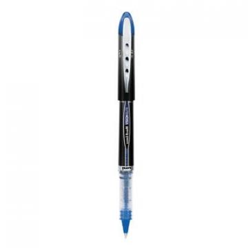 uni-ball VISION ELITE Stick Roller Ball Pen, Super-Fine 0.5mm, Blue Ink, Blue Barrel