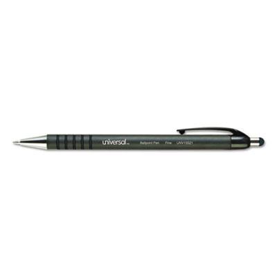 Universal Retractable Ballpoint Pen, Fine 0.7mm, Blue Ink/Barrel, Dozen