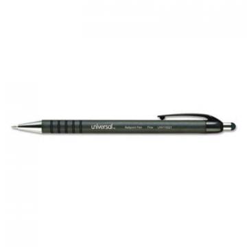 Universal Retractable Ballpoint Pen, Fine 0.7mm, Blue Ink/Barrel, Dozen