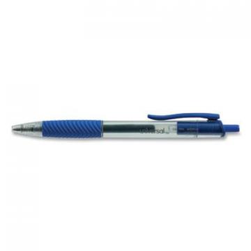 Universal Comfort Grip Retractable Gel Pen, 0.7mm, Blue Ink, Translucent Blue Barrel, Dozen