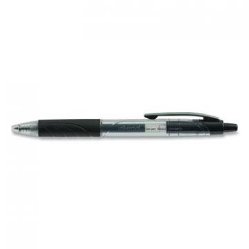 Universal Comfort Grip Retractable Gel Pen, 0.7mm, Black Ink, Clear/Black Barrel, 36/Pack