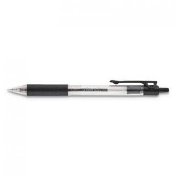 Universal Comfort Grip Retractable Ballpoint Pen, 1mm, Black Ink, Clear Barrel, 48/Set