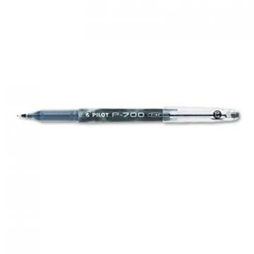 Pilot Precise P-700 Stick Gel Pen, Fine 0.7mm, Black Ink/Barrel, Dozen