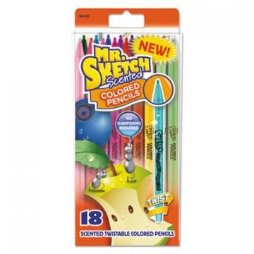 Mr. Sketch Scented Twistable Colored Pencils, Assorted Lead/Barrel Colors, 18/Pack