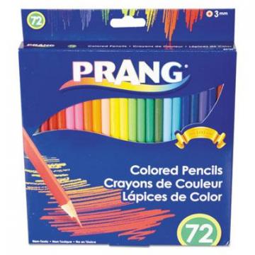 Prang Colored Pencil Sets, 3 mm, 2B (#1), Assorted Lead/Barrel Colors, 72/Pack
