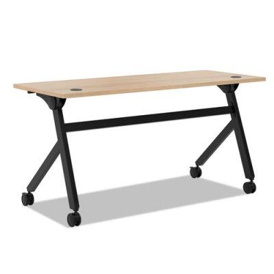 HON Multipurpose Table Flip Base Table, 60w x 24d x 29 3/8h, Wheat