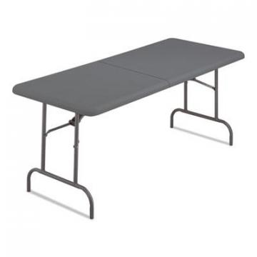 Iceberg IndestrucTables Too 1200 Series Bi-Fold Table, 60w x 30d x 29h, Charcoal