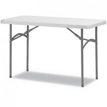 Alera Rectangular Plastic Folding Table, 48w x 24d x 29 1/4h, Gray