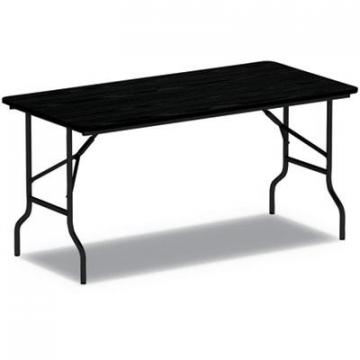 Alera Wood Folding Table, 71 7/8w x 17 3/4d x 29 1/8h, Black