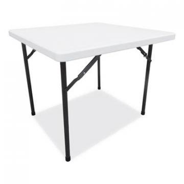 Alera Square Plastic Folding Table, 36w x 36d x 29 1/4h, White
