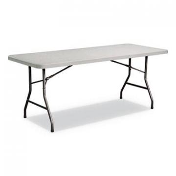 Alera Rectangular Plastic Folding Table, 72w x 29 5/8d x 29 1/4h, Gray