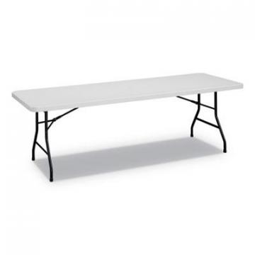 Alera Rectangular Plastic Folding Table, 96w x 30d x 29 1/4h, Gray
