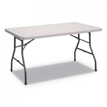 Alera Rectangular Plastic Folding Table, 60w x 30d x 29 1/4h, Gray