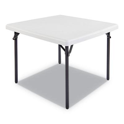 Iceberg IndestrucTables Too 1200 Series Folding Table, 37w x 37d x 29h, Platinum