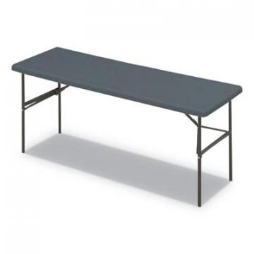Iceberg IndestrucTables Too 1200 Series Folding Table, 72w x 24d x 29h, Charcoal