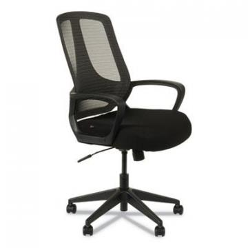 Alera MB Series Mesh Mid-Back Office Chair, 275 lbs., Black Seat/Black Back, Black Base