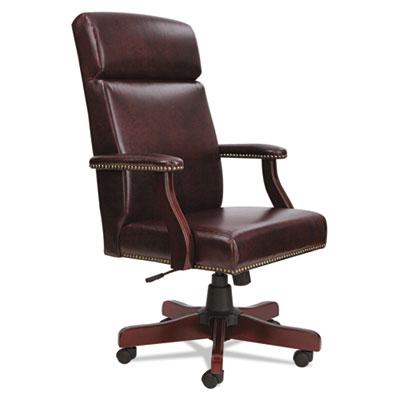 Alera Traditional Series High-Back Chair, 275 lbs, Oxblood Burgundy Seat/Oxblood Burgundy Back