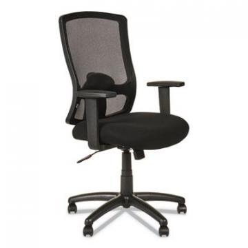 Alera Etros Series High-Back Swivel/Tilt Chair, 275 lbs, Black Seat/Black Back
