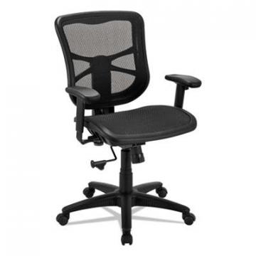Alera Elusion Series Mesh Mid-Back Swivel/Tilt Chair, 275 lbs., Black Seat/Black Back