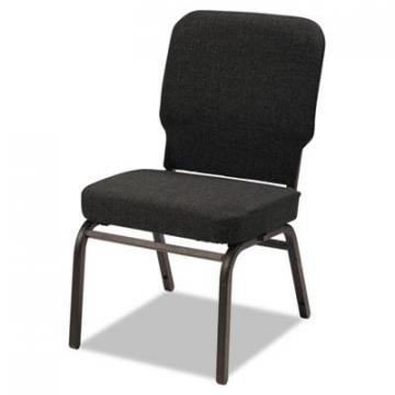 Alera Oversize Stack Chair without Arms, Fabric Upholstery, Black Seat/Black Back, 2/Carton