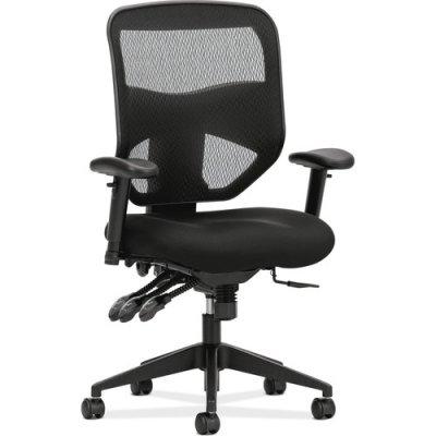 HON Basyx VL532 Mesh High-Back Task Chair, 250 lbs., Black Seat/Black Back