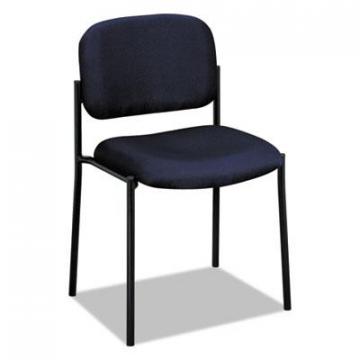 HON Basyx VL606 Stacking Guest Chair without Arms, Navy Seat/Navy Back