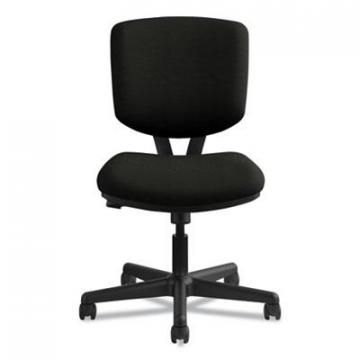 HON Volt Series Leather Task Chair with Synchro-Tilt, 250 lbs., Black Seat/Black Back