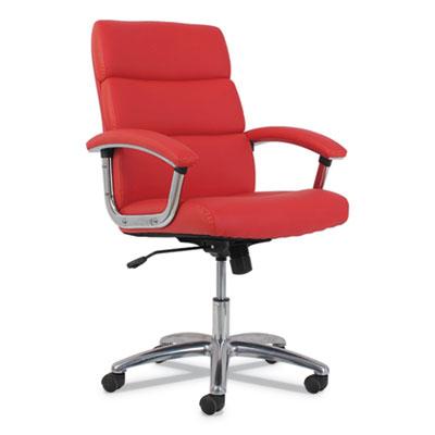 HON Traction High-Back Executive Chair, 250 lbs., Red Seat/Red Back, Polished Aluminum Base