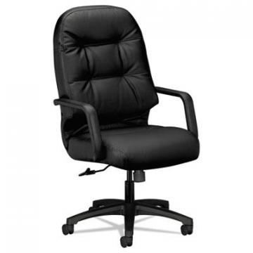 HON Pillow-Soft 2090 Series Executive High-Back Swivel/Tilt Chair, 300 lbs., Black Seat/Black Back