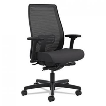 HON Endorse Mesh Mid-Back Work Chair, 300 lbs., Black Seat/Black Back