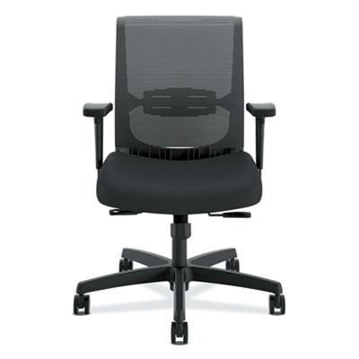 HON Convergence Mid-Back Task Chair with Syncho-Tilt Control/Seat Slide, 275 lbs, Black Seat/Back