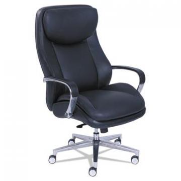 La-Z-Boy Commercial 2000 Big and Tall Executive Chair, 400 lbs., Black Seat/Black Back, Silver Base
