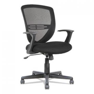 OIF Swivel/Tilt Mesh Mid-Back Task Chair, 250 lbs., Black Seat/Black Back, Black Base
