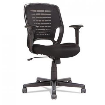 OIF Swivel/Tilt Mesh Task Chair, 250 lbs., Black Seat/Black Back, Black Base
