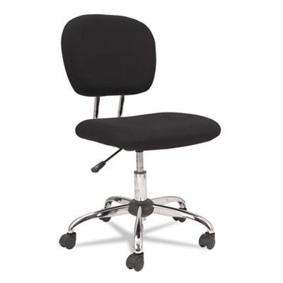 OIF Mesh Task Chair, 250 lbs., Black Seat/Black Back, Chrome Base